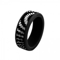 8MM Carbon Fiber  Pattern Silicone Wedding Ring For Men